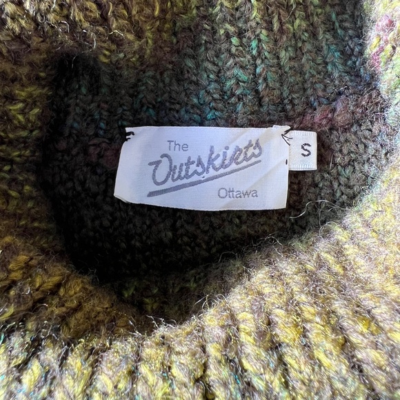 Wool-blend Turtleneck Sweater Ombré Rainbow Sunset Stripes Women's Small - Picture 10 of 10